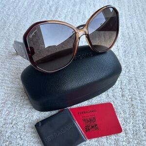 Salvatore Ferragamo Tortoise Shell Sunglasses NEW